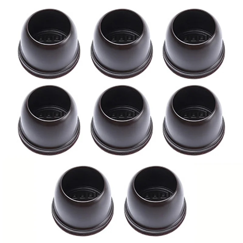 8Pcs Round Furniture Foot Protector Pads Elastic Table Legs Mat Felt Bottom Chair Leg Covers, Size L (ST) - Coffee