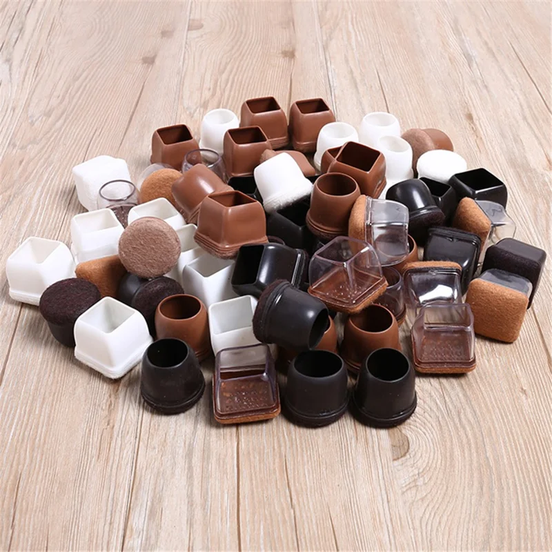 8Pcs Round Furniture Foot Protector Pads Elastic Table Legs Mat Felt Bottom Chair Leg Covers, Size L (ST) - Coffee