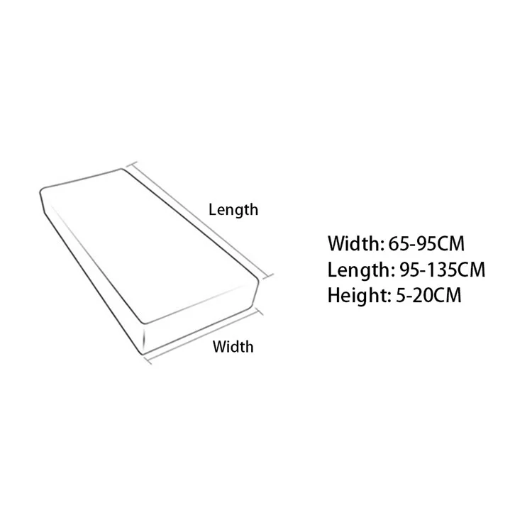 Widen Two People Sofa Cushion Protective Cover Corduroy Sofa Seat Cushion Slipcover, Width 65-95cm x Length 95-135cm x Height 5-20cm - Green
