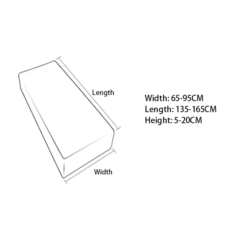 Widen Three People Sofa Cushion Cover Corduroy Elastic Sofa Seat Cushion Slipcover, Width 65-95cm x Length 135-165cm x Height 5-20cm - Green