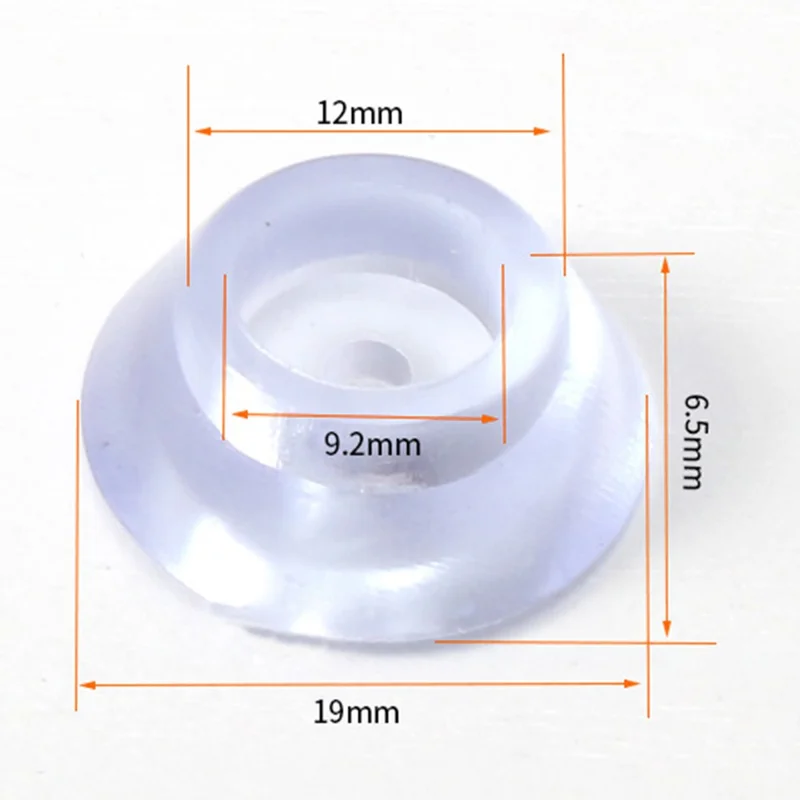 10Pcs / Set 19x6.5mm Table Chair Anti-slip Feet Covers Soft PVC Furniture Leg Tips Floor Protectors, Size: L