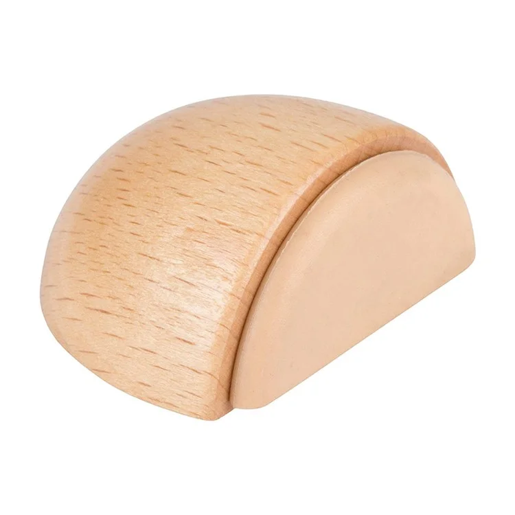 Round Wooden Door Stopper Beech Wood Mute Rear Stop Home Wall Floor Furniture Protector Block