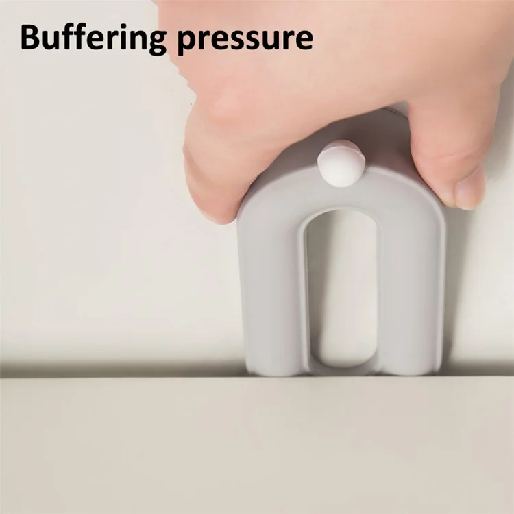 FZT030 Wall Protector PVC Door Stopper con Supporto per la Conservazione per Casa e Ufficio, 9,5*4,8*3,5 cm (ST) - Grigio