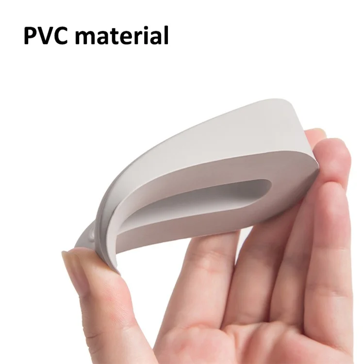 FZT030 Wall Protector PVC Door Stopper con Supporto per la Conservazione per Casa e Ufficio, 9,5*4,8*3,5 cm (ST) - Grigio