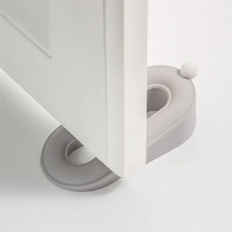 FZT030 Wall Protector PVC Door Stopper con Supporto per la Conservazione per Casa e Ufficio, 9,5*4,8*3,5 cm (ST) - Grigio