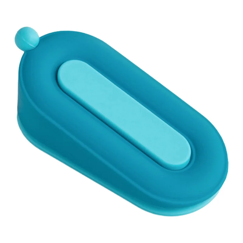 FZT030 Wall Protector PVC Door Stopper with Storage Holder for Home Office, 9.5*4.8*3.5cm (ST) - Blue