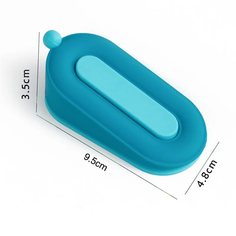 FZT030 Wall Protector PVC Door Stopper with Storage Holder for Home Office, 9.5*4.8*3.5cm (ST) - Blue