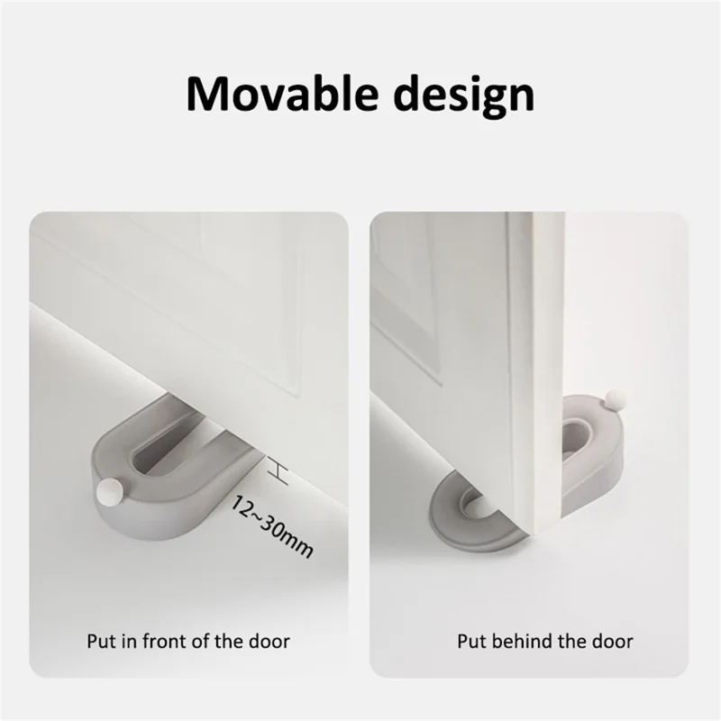 FZT030 Wall Protector PVC Door Stopper with Storage Holder for Home Office, 9.5*4.8*3.5cm (ST) - Blue