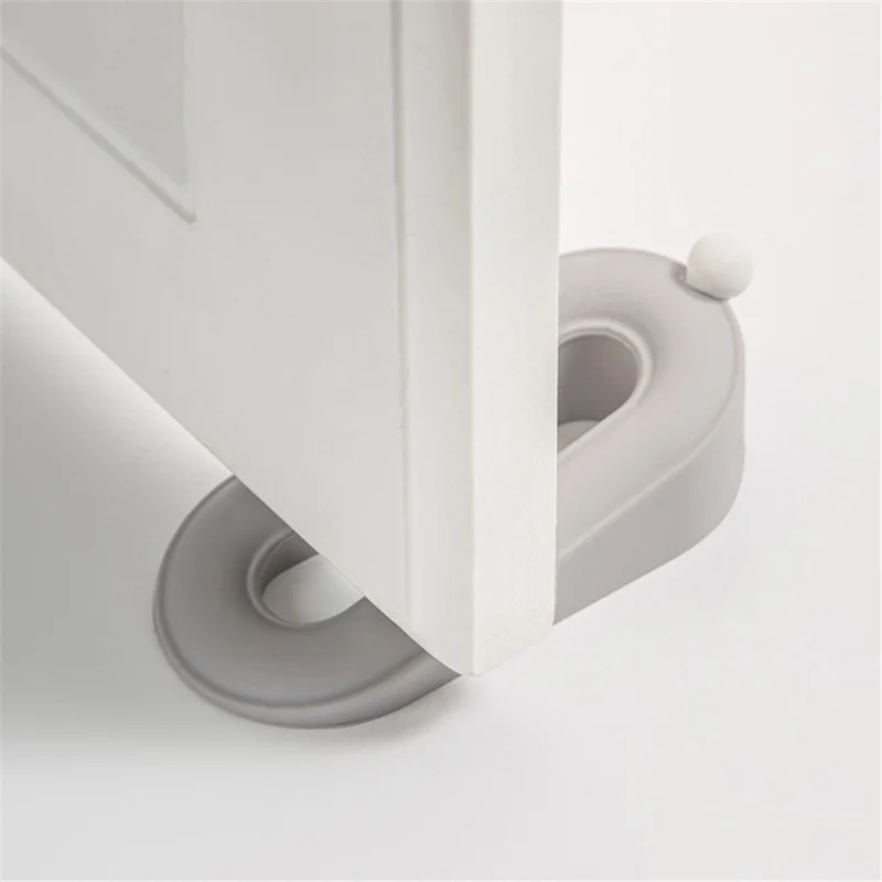 FZT030 Wall Protector PVC Door Stopper with Storage Holder for Home Office, 9.5*4.8*3.5cm (ST) - Blue