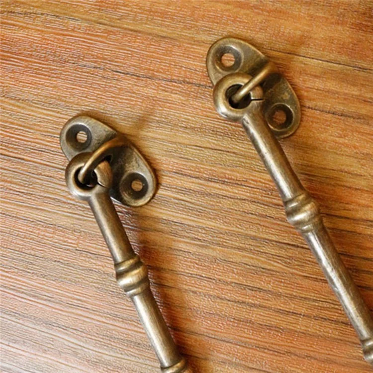 Olho de boi retrô de latão à prova de vento de 10,5 cm Hasp Hook Window Cabinet Door Stay Catch - Cor latão