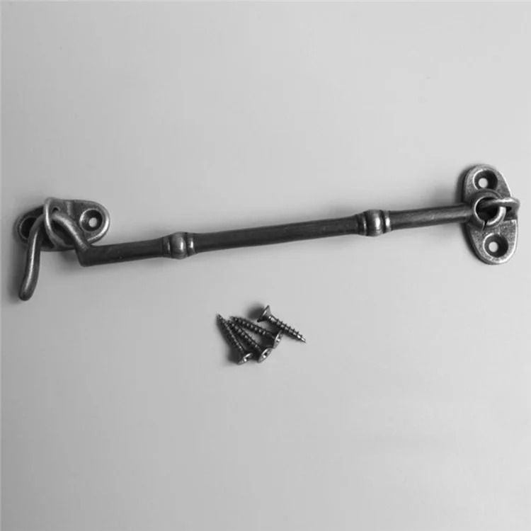 Olho de boi retrô de latão à prova de vento de 10,5 cm Hasp Hook Window Cabinet Door Stay Catch - Cor latão