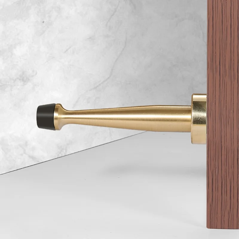 YIJIA 12cm Copper + Rubber Door Stops for Wall and Floor Mounting, Metal Door Holder Keep Door Open