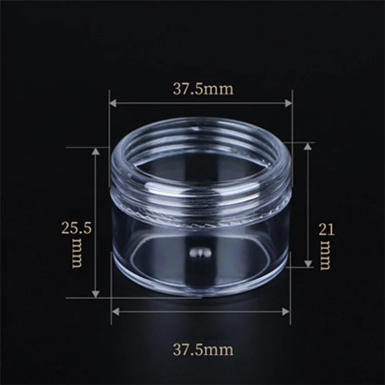 12Pcs / Set 15g Sample Pots Cream Jars Empty Cosmetic Container Plastic Travel Small Makeup Jars - Black