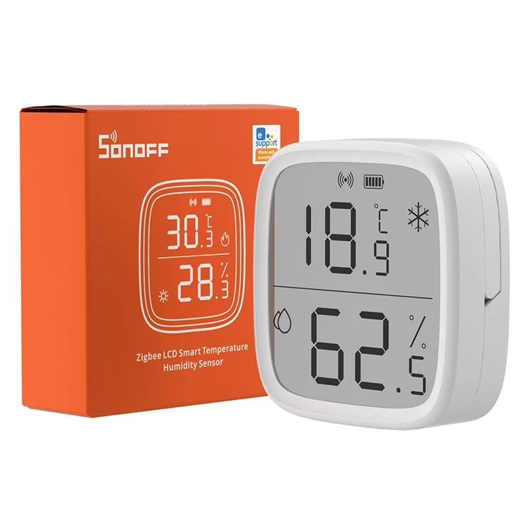 SONOFF SNZB-02D Zigbee 3.0 Sensor Pantalla LCD Sensor inteligente de temperatura y humedad que funciona con Alexa y Google Home