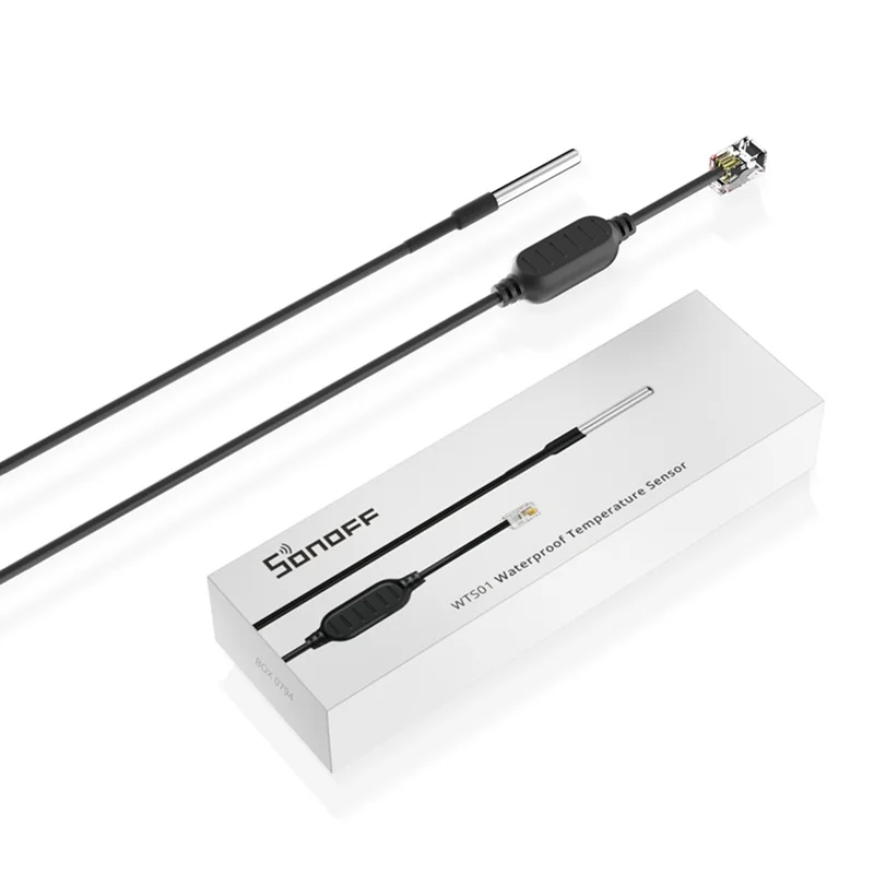 SONOFF WTS01 Waterproof Temperature Sensor Stainless Steel Probe Temperature Sensor