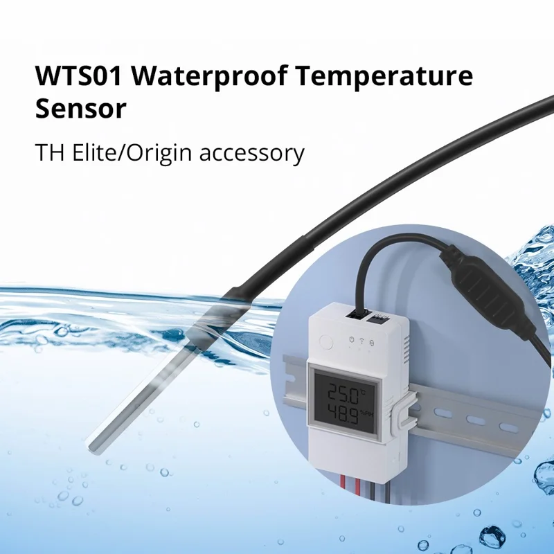 SONOFF WTS01 Waterproof Temperature Sensor Stainless Steel Probe Temperature Sensor