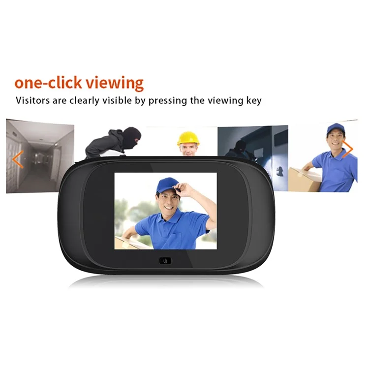 DD1S 2.8-inch Screen Intelligent Visual Doorbell Battery Powered Home Doorbell Surveillance Security Device (No Battery)