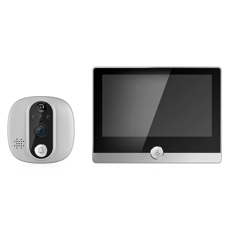 W1 4.3 Pulgadas Pantalla de Color Wifi Peephole de Gran Angular Seguridad Para el Hogar Visor de Peluche de Puerta Inteligente