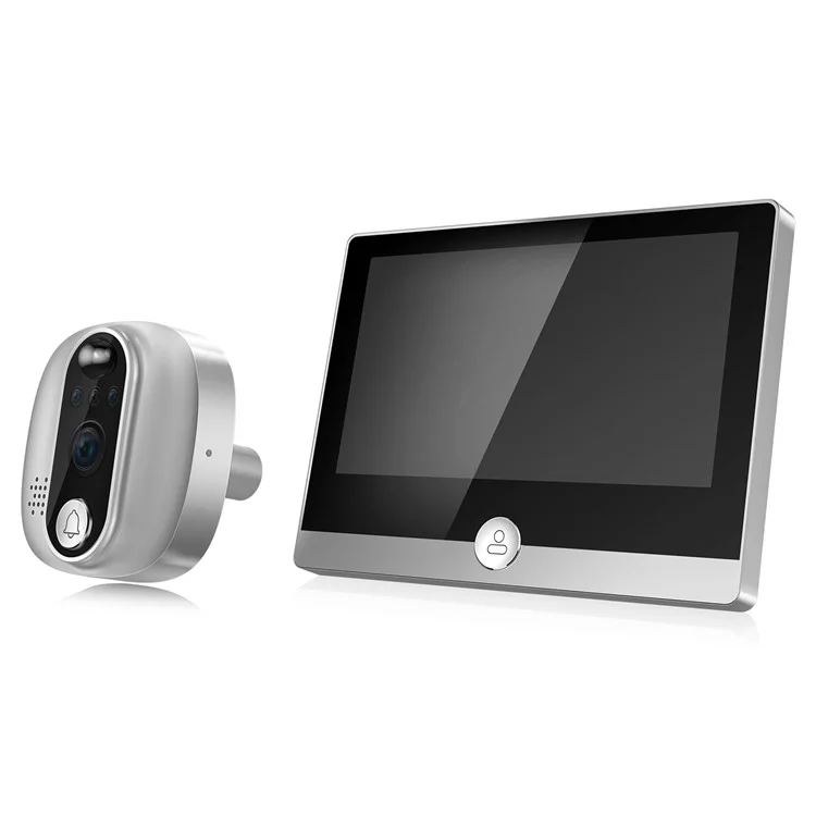 W1 4.3 Pulgadas Pantalla de Color Wifi Peephole de Gran Angular Seguridad Para el Hogar Visor de Peluche de Puerta Inteligente