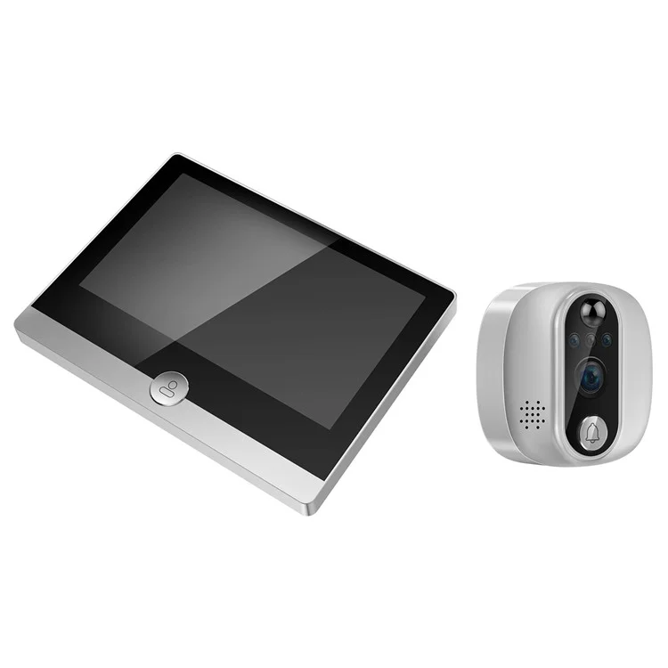 W1 4.3 inch Color Screen WiFi Electronic Peephole Wide Angle Home Security Smart Door Peephole Viewer