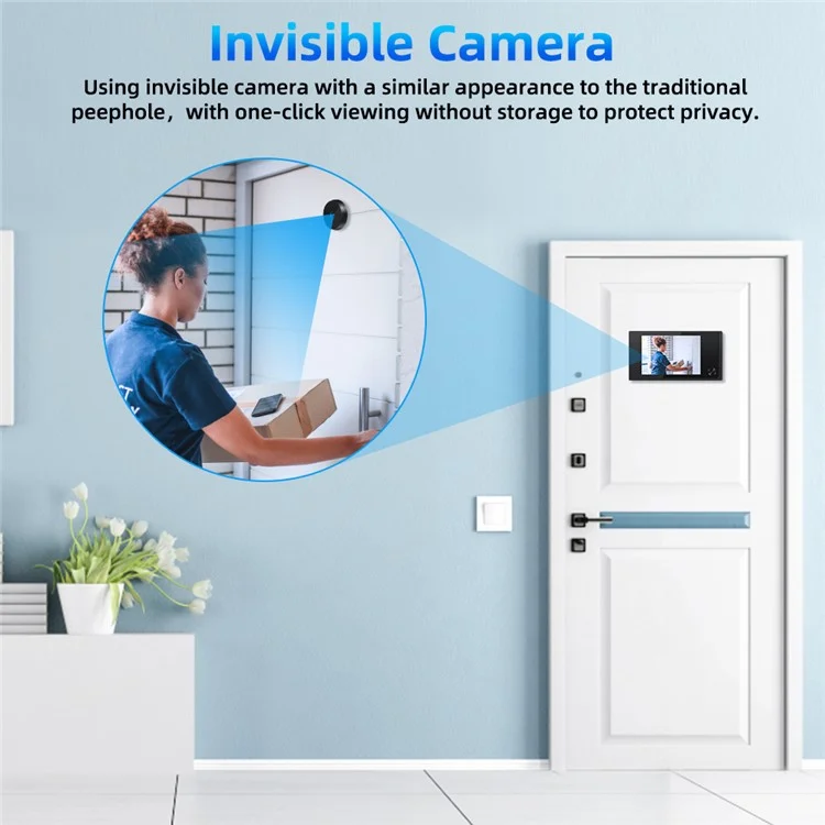 520AD 3.5 inch Screen HD 1MP Camera Electronic Peephole Wide Angle Home Security Door Peephole Viewer