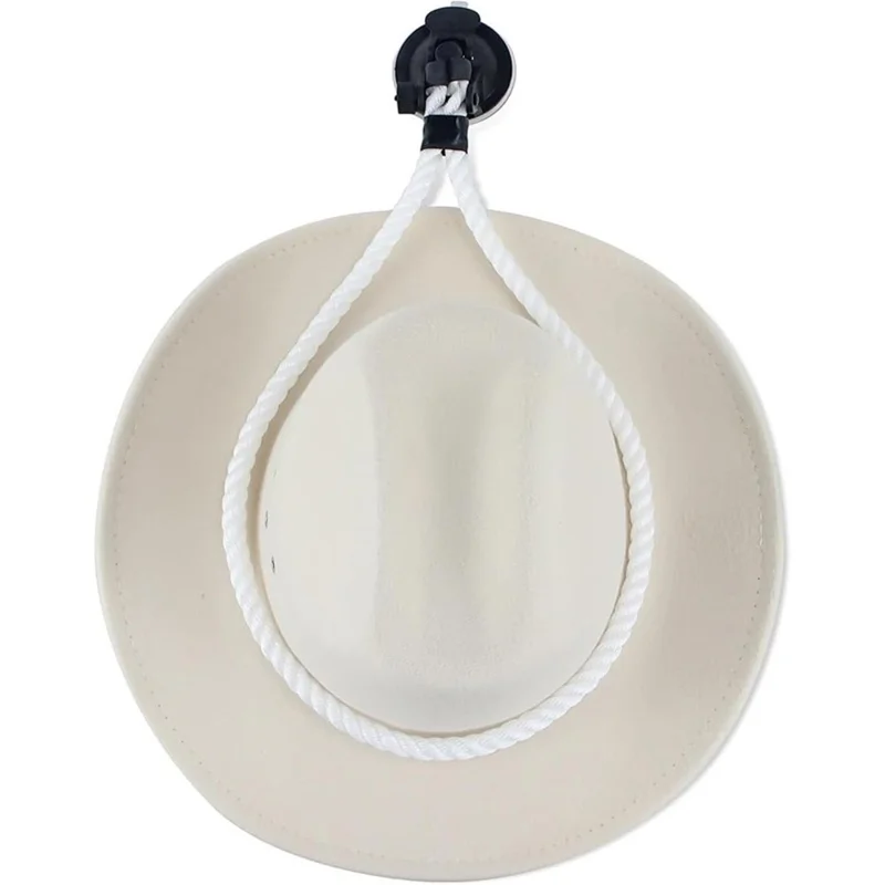 Cowboy Hat Mount Holder Suction Cup Fixing Rack for Car Truck SUV, Keeps Your Hat Securely On The Dashboard - Black