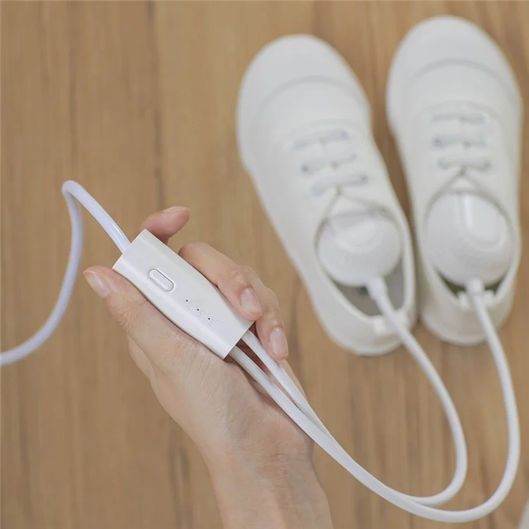 SOTHING Zapatillas para Niños Secador de Calzado PTC Temperatura Constante Calentador Eléctrico de Calzado para Niños, Enchufe EU - Blanco / Versión Estándar