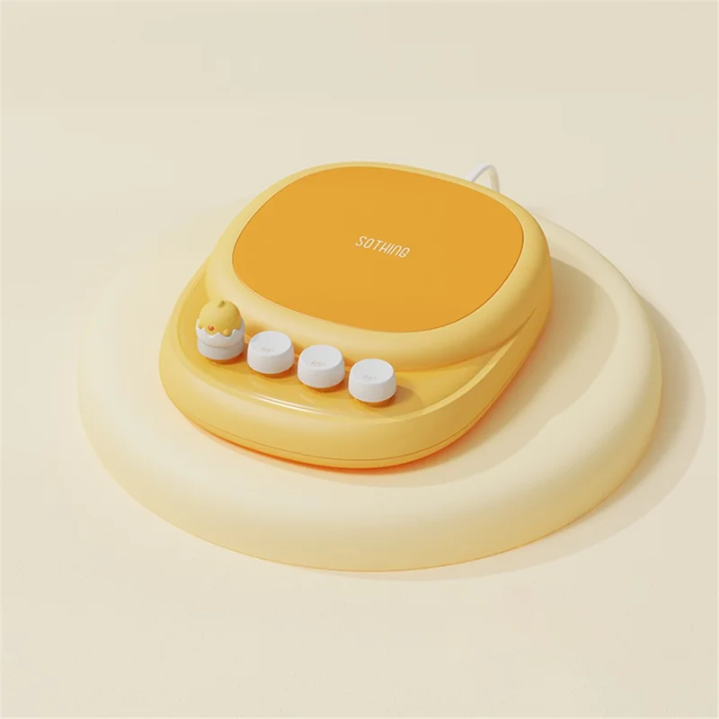 SOTHING Thermostatic Coaster 3 Temperature Adjustments PTC Heating Coffee Milk Warmer Coaster, EU Plug - Dual Core