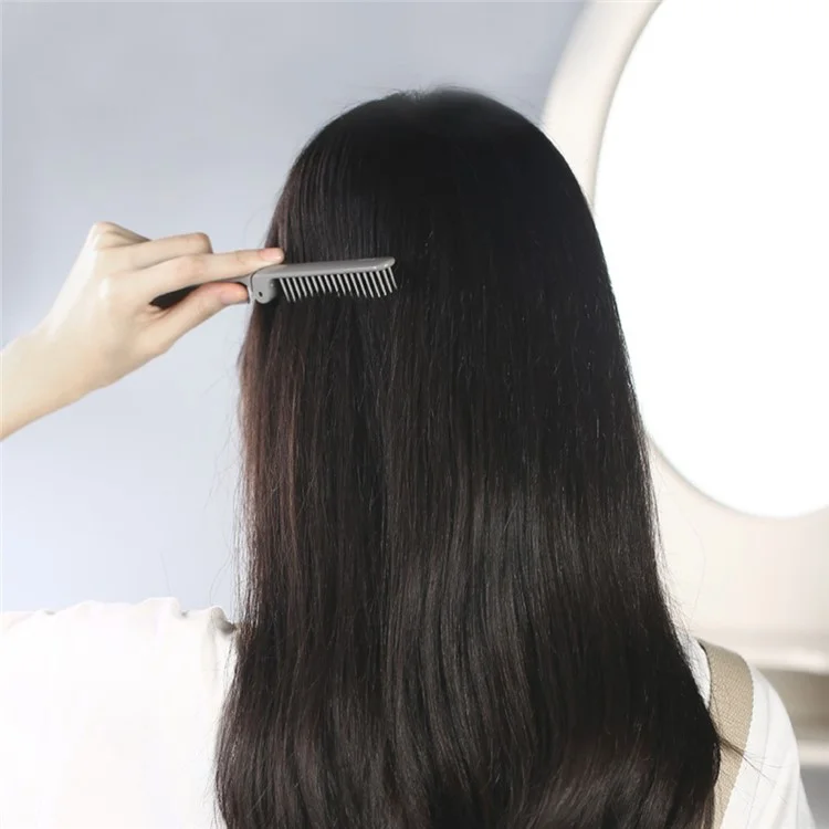KINEPIN Pente de Cabelo de Duas Cabeças Portátil de Viagem Escova de Cabelo PP Dobrável de Bolso