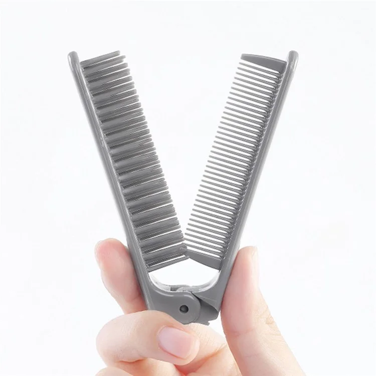 KINEPIN Pente de Cabelo de Duas Cabeças Portátil de Viagem Escova de Cabelo PP Dobrável de Bolso
