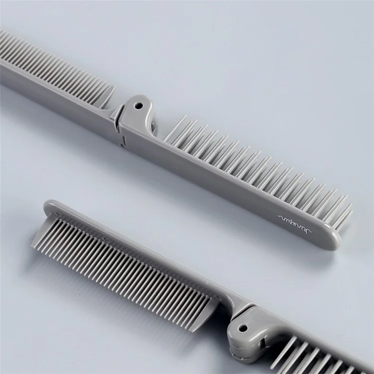 KINEPIN Pente de Cabelo de Duas Cabeças Portátil de Viagem Escova de Cabelo PP Dobrável de Bolso