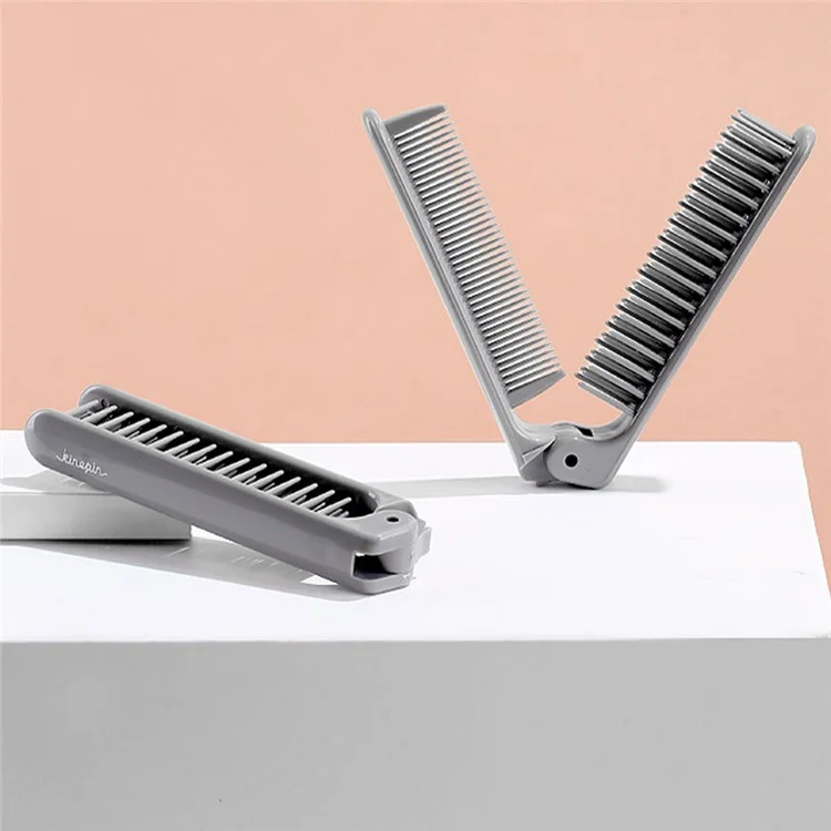 KINEPIN Pente de Cabelo de Duas Cabeças Portátil de Viagem Escova de Cabelo PP Dobrável de Bolso