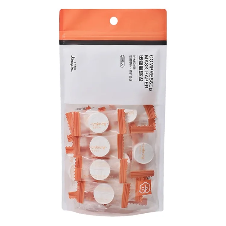 KINEPIN J031602 25 шт. Сжатые одноразовые листовые маски для лица, бумажные листы для путешествий и деловых поездок