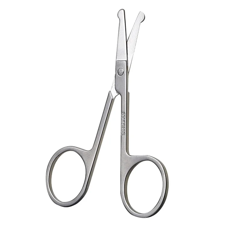 KINEPIN J1048 Tesoura para Beleza de Aço Inoxidável para Bigode, Barba, Nariz, Sobrancelhas