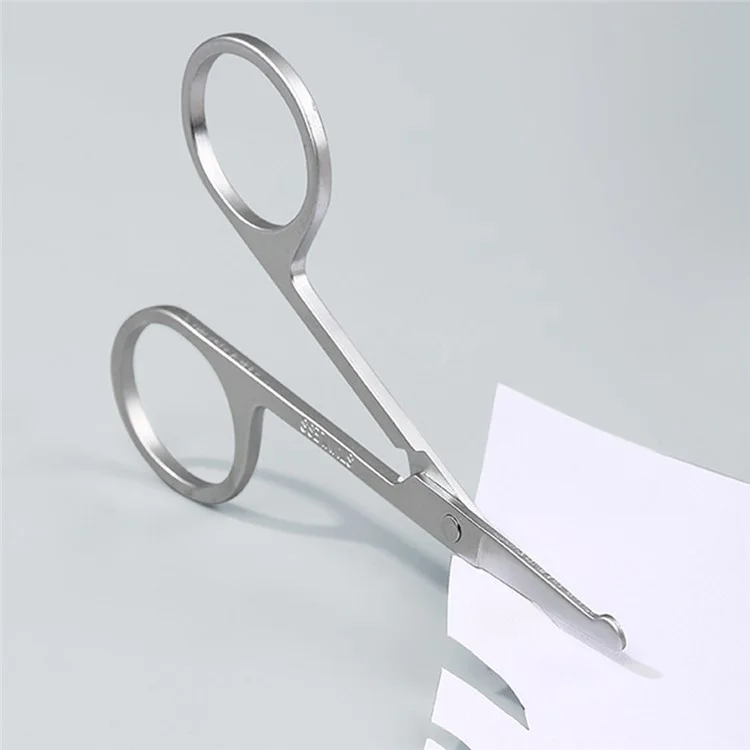 KINEPIN J1048 Tesoura para Beleza de Aço Inoxidável para Bigode, Barba, Nariz, Sobrancelhas