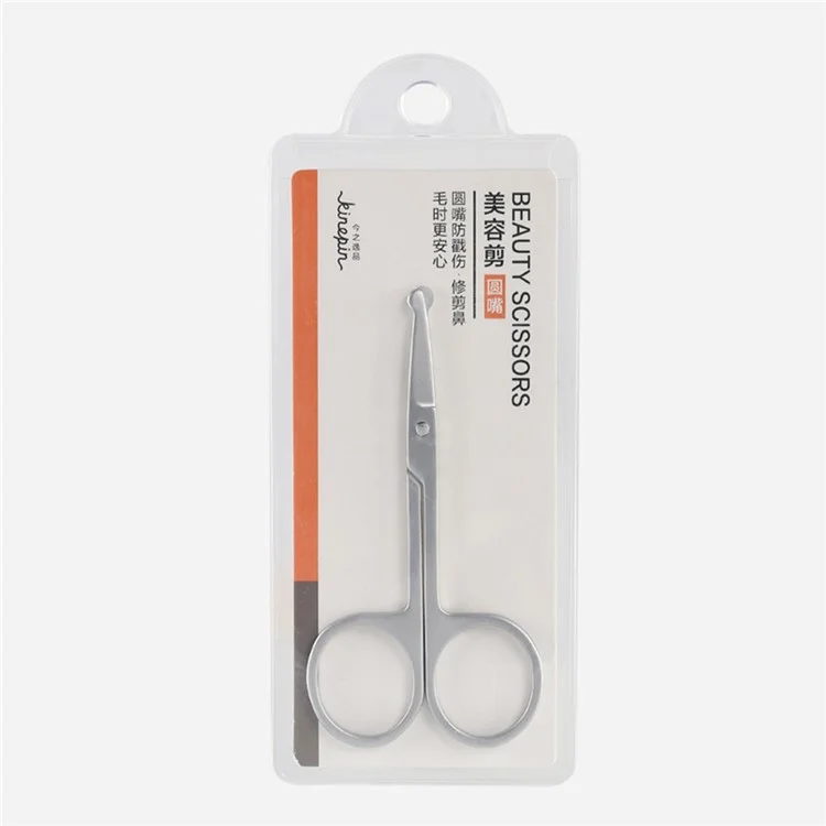 KINEPIN J1048 Tesoura para Beleza de Aço Inoxidável para Bigode, Barba, Nariz, Sobrancelhas