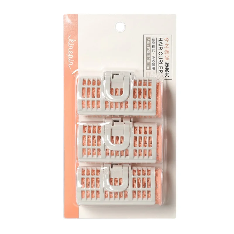KINEPIN J1092 3Pcs / Set Manual Hair Curler Roller Self Grip Clip-On Hairdressing Curler for Women Girls