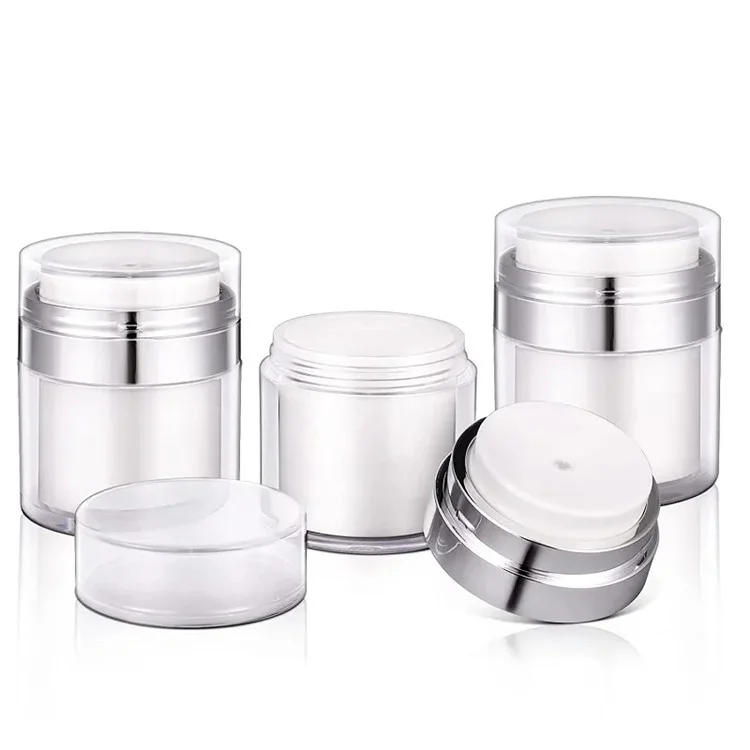 Flacon de stockage de crème sous vide de 30 ml Distributeur de lotion Mini Flacon de maquillage sans air Pot de crème Récipient (Double couche)