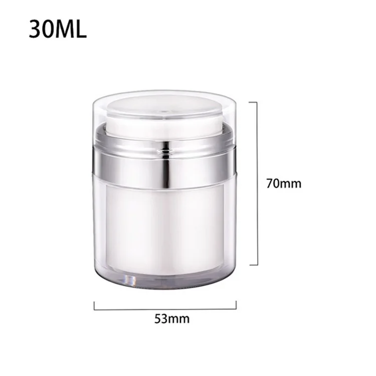 Flacon de stockage de crème sous vide de 30 ml Distributeur de lotion Mini Flacon de maquillage sans air Pot de crème Récipient (Double couche)