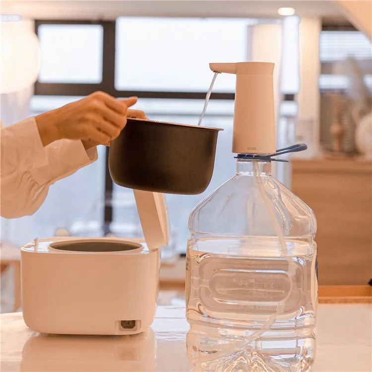 Distributeur d'eau électrique SOTHING, contrôle à un bouton, pompe à eau de bouteille automatique (sans BPA, sans certification FDA) - Blanc