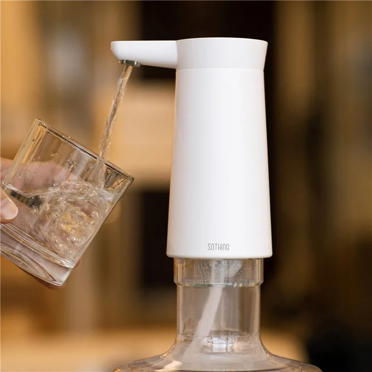 Distributeur d'eau électrique SOTHING, contrôle à un bouton, pompe à eau de bouteille automatique (sans BPA, sans certification FDA) - Blanc