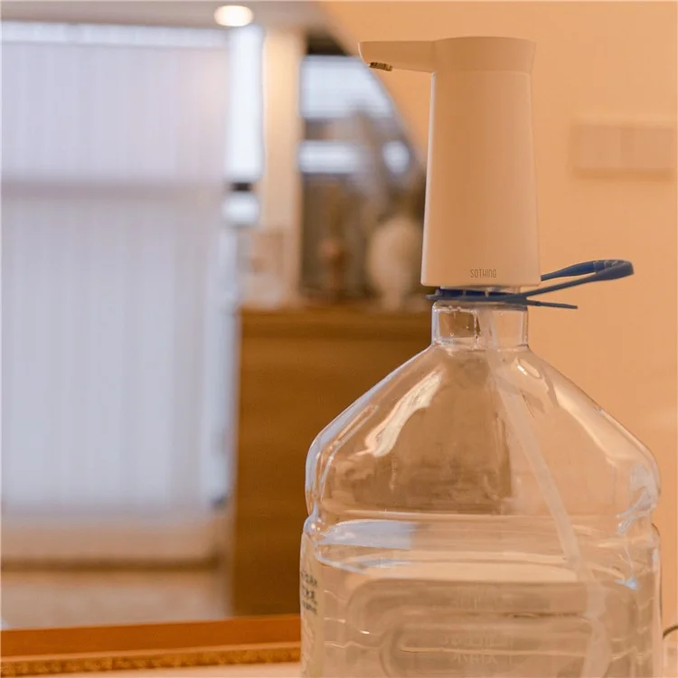 Distributeur d'eau électrique SOTHING, contrôle à un bouton, pompe à eau de bouteille automatique (sans BPA, sans certification FDA) - Blanc
