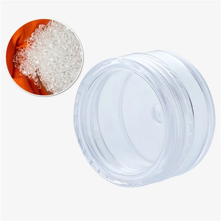10Pcs / Set 10g Empty Refillable Cosmetic Container Plastic Round Sample Jars - Transparent Purple
