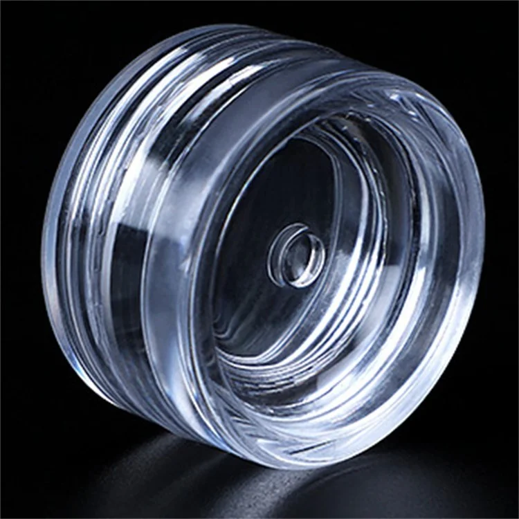 10Pcs / Set 10g Empty Refillable Cosmetic Container Plastic Round Sample Jars - Transparent Purple