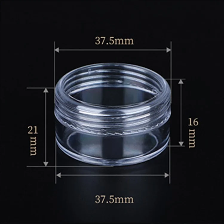 10Pcs / Set 10g Empty Refillable Cosmetic Container Plastic Round Sample Jars - Transparent Purple