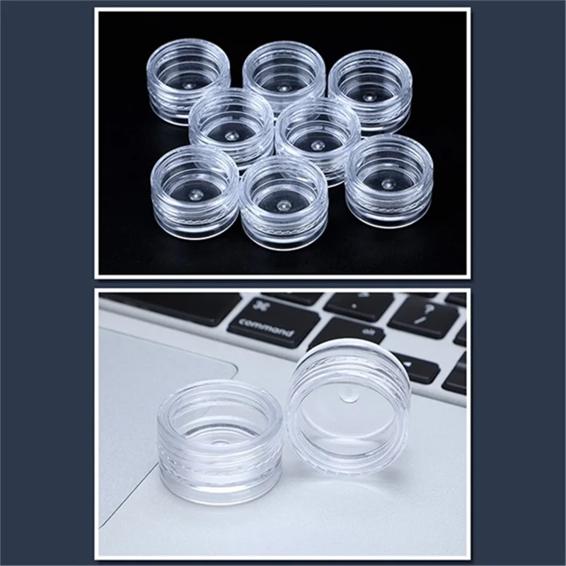 10Pcs / Set 15g Travel Refillable Bottle Plastic Container Cosmetic Sample Jars - Transparent Purple
