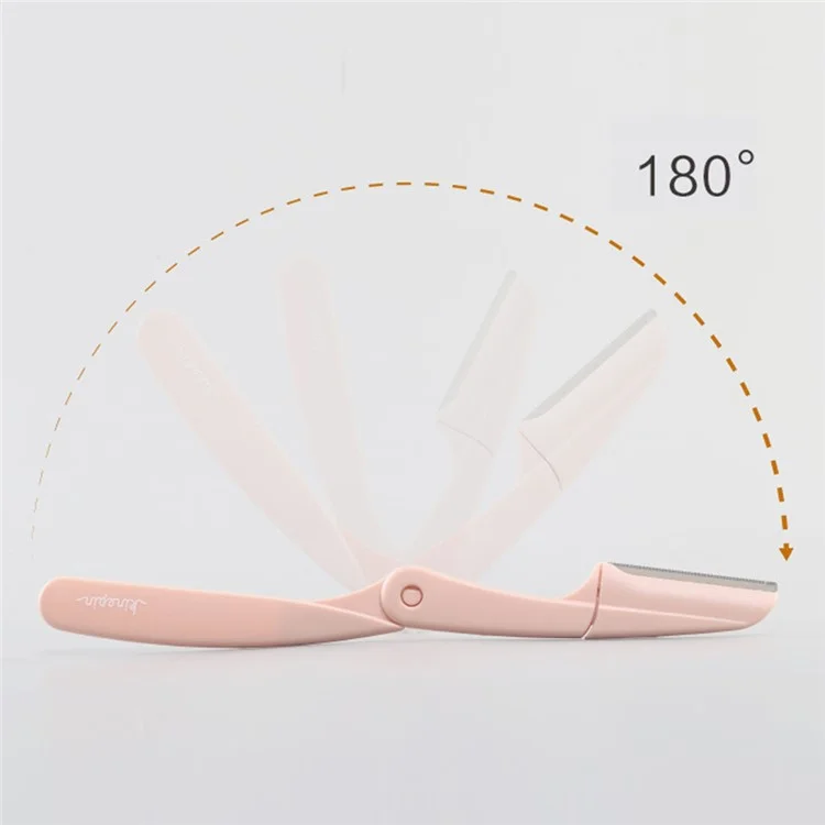 KINEPIN J0188 2Pcs Portable Eyebrow Razor Stainless Steel Blade Folding Eyebrow Shaver (ST)