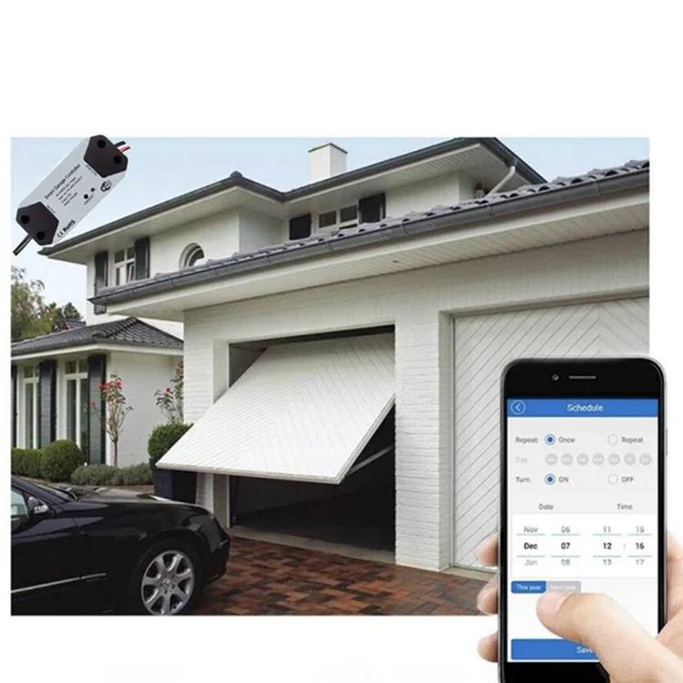 Controlador de porta de garagem inteligente Tuya WG-088 16A WiFi, controle de voz (com CE) - Plugue dos EUA