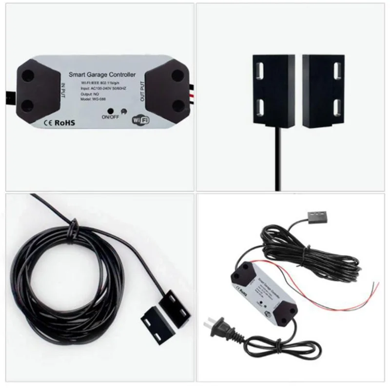 WG-088 16A Tuya Smart Garage Door Controller WiFi Garage Door Voice Control Device (with CE) - EU Plug