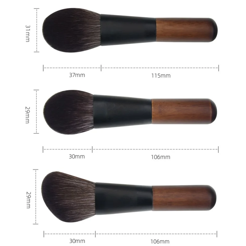 12 pezzi Set Pennelli Trucco Portatili Mini Kit Cosmetici per Fondotinta Polvere Rossetto Evidenziatore Ombretto - Stile B